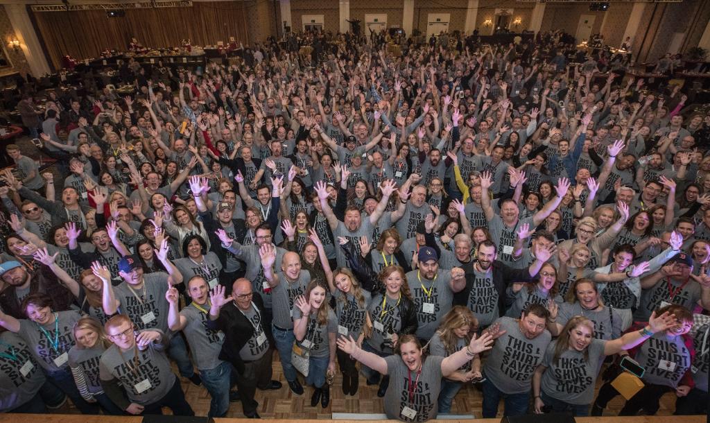 StJude's tweet image. Tonight, radio reps from across the US gathered to celebrate their support of St. Jude. Learn how you can join them and be part of the movement that is saving lives: bit.ly/2DqdnTm #ThisShirtSavesLives