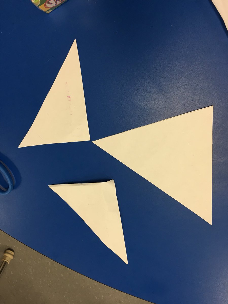 Mrs_evans6's tweet photo. My S’s are loving @FractionTalks Setting out to prove that all 3 equal 1/4. They cut paper, they drew new lines, and even used area to justify their thinking. It is so great to see them excited about fractions. @Cdn_Martyrs #WCDSBAwesome #sharingtheirthinking https://t.co/WgOqyOLLs3