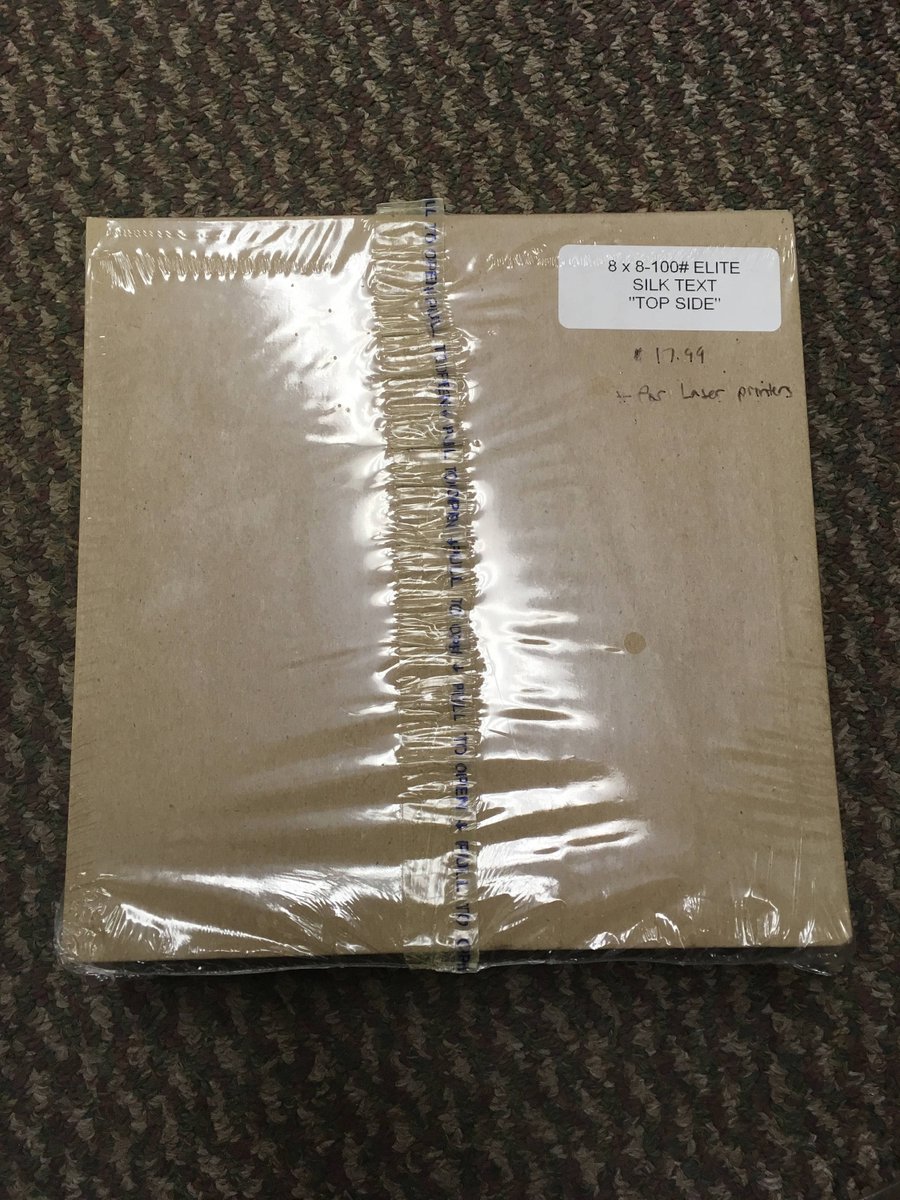 LauraDeleski's tweet photo. Elite 100lb Silk Text 8x8 Paper for Laser/Toner Printers https://t.co/OmyfIQZ1oy #supplies #cardmakingstationery #paper #8x8 #photopaper #scrapbook #fifthstreetpaper https://t.co/QmlGce9EVc