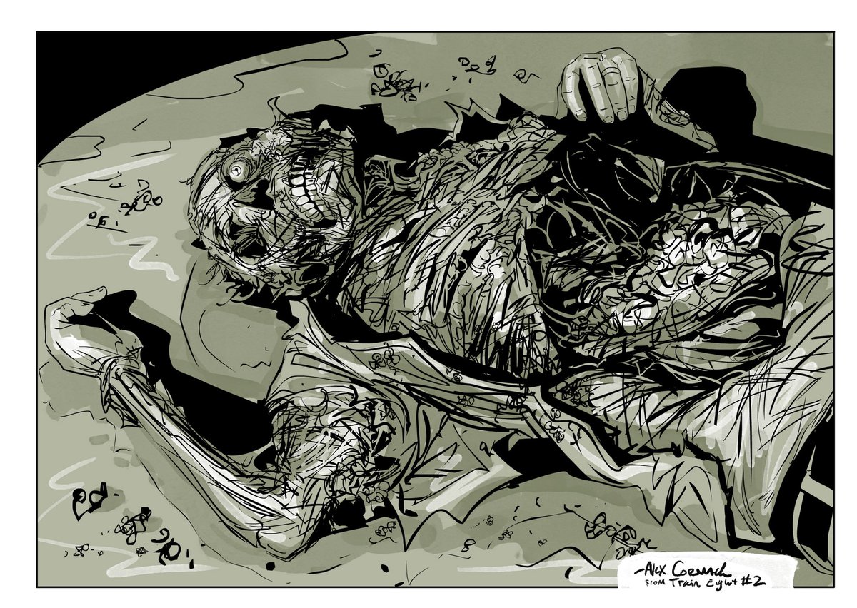 BlissonTap1's tweet photo. New panel from @AlexCormack4 exquisitely doing his thing on Train 8:The Zombie Express๐งโโ๏ธ๐งโโ๏ธ ๐ issue two (of three)in stores June 2018 by @BlissonTap1 #alexcormack #blissontap #train8 #zombieexpress #zombies #comics #comicbooks #makecomics #art https://t.co/NbOKOejMK3