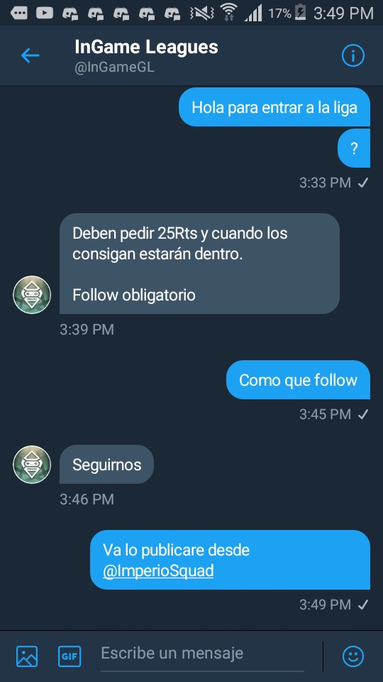 ImperioSquad's tweet photo. 😐Chicos les pido su ayuda 25 rt para entrar a la @InGameGL ❤
🔥Hoy por mi mañana por ustdes🔥 https://t.co/acOAjV6S5a