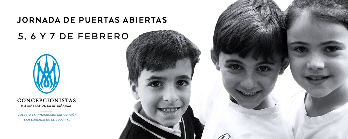 concepcionistaE's tweet photo. ¿Buscas colegio para el próximo curso? ¡Ven a conocernos los días 5, 6 y 7 de febrero! Jornada de puertas abiertas, conoce nuestro centro en funcionamiento ¡¡Te esperamos!!@concepcionistaE https://t.co/u6xcCI20st https://t.co/8jRlW5p6IS