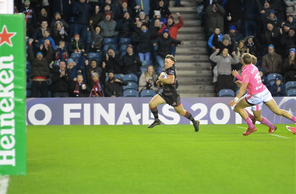 Mr_Mark_Brown's tweet photo. C'est Magnifique! Last gasp win for @EdinburghRugby tonight at Murrayfield against Stade as Richard Cockerill's side secure a home 1/4 Final tie in the @ERChallengeCup #EDIvSFP 🏉 https://t.co/xVkbpx62Ku