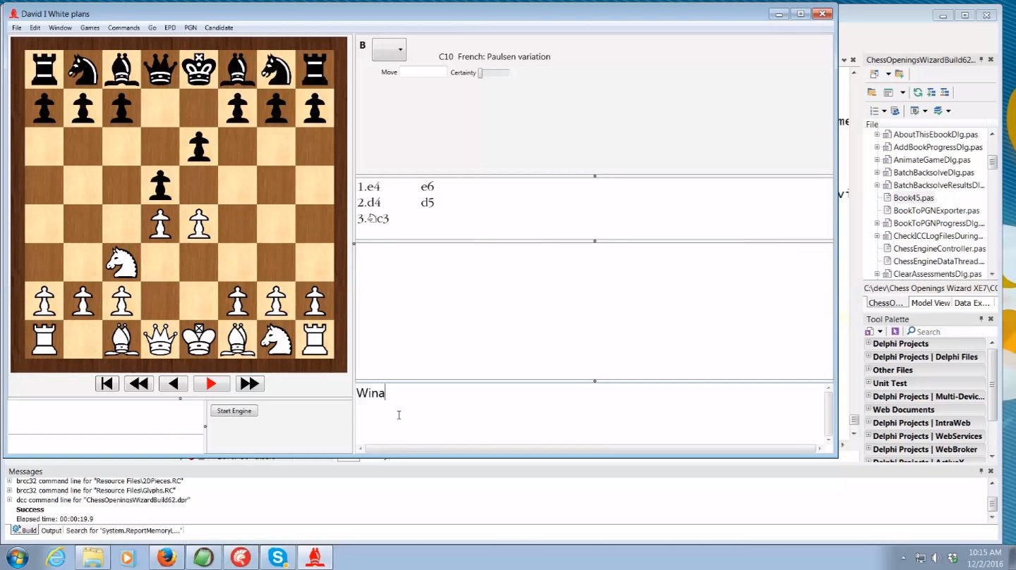 Embarcadero Tech on X: #Embarcadero Cool Apps Contest Entry: Chess  Openings Wizard. Check out this cross platform #FireMonkey app for planning  your chess play openings. Be sure to check out the video