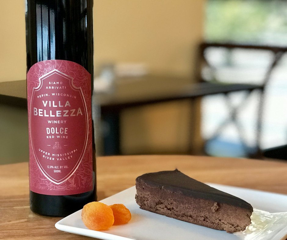 It's wine. It's dessert. It's Dolce Red '15! Released to our Tasting Room today, this award winner has been sold out for months. Black cherry nose, smooth mouthfeel, flavors of vanilla, cinnamon, and clove. For a limited time, complimentary tastes and special pricing! #WIWine