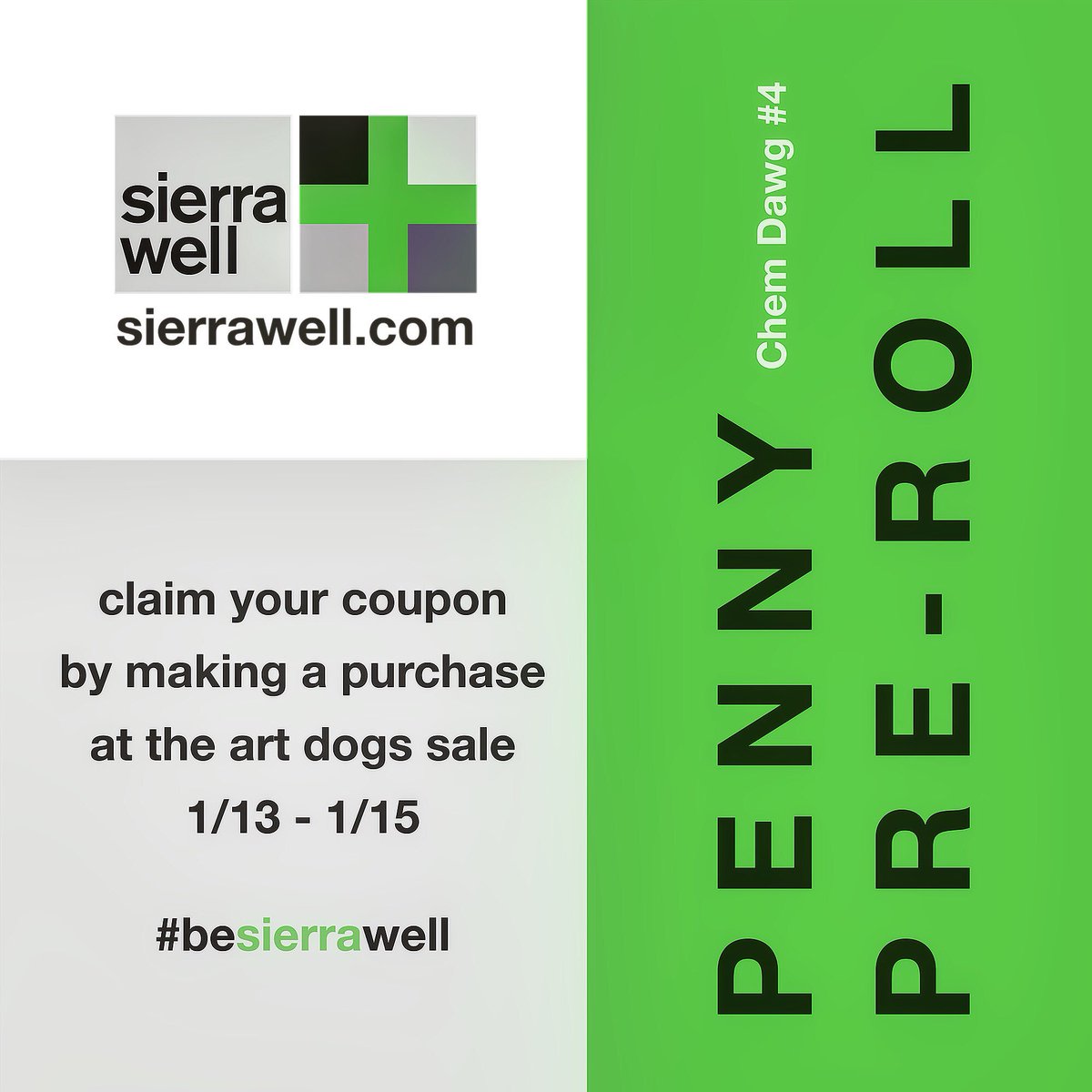 artdogsandgrace's tweet photo. Get your @sierrawell coupon for a penny pre-roll when you make a purchase at our customer appreciation sale this weekend! Please retweet #BeSierraWell #Reno #RenoIsRad #RenoAF #RenoLife🌲🌲🌲🔥🔥🔥 https://t.co/1AugQjOxWt