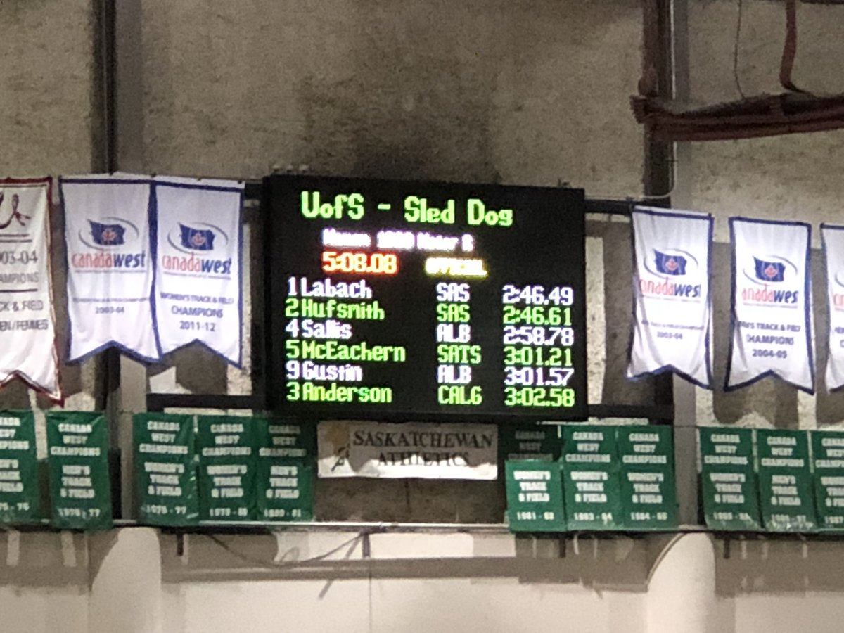HuskieTFCC's tweet photo. Boom! Those are your #1 and #2 Huskies of all time in the ladies 1000m. Julianne Labach and Courtney Hufsmith. #HuskiePride #Legacy https://t.co/UfpOOZFXuU