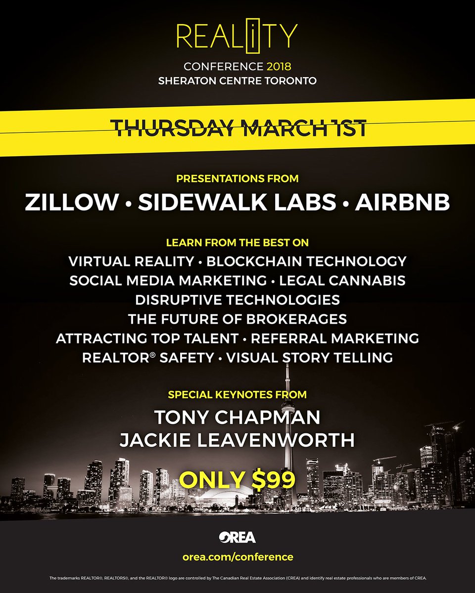 OREAinfo's tweet photo. The REALiTY is you've never seen an OREA conference like this before. BUY YOUR TICKETS NOW before it's too late. https://t.co/WBkqS7R7qp #OREALITY https://t.co/B2S1VyLkze