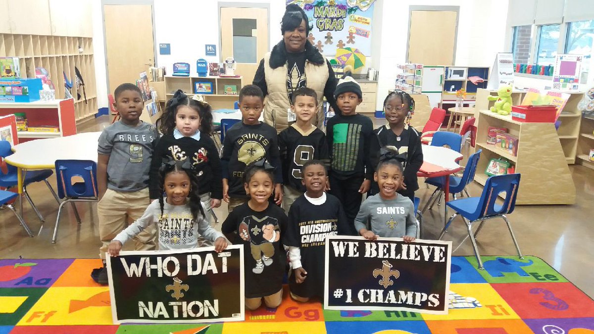 PreKSJBP's tweet photo. LPE Head Start has Who Dat Fever!#ignitestjohn https://t.co/MHQ2P65SIM