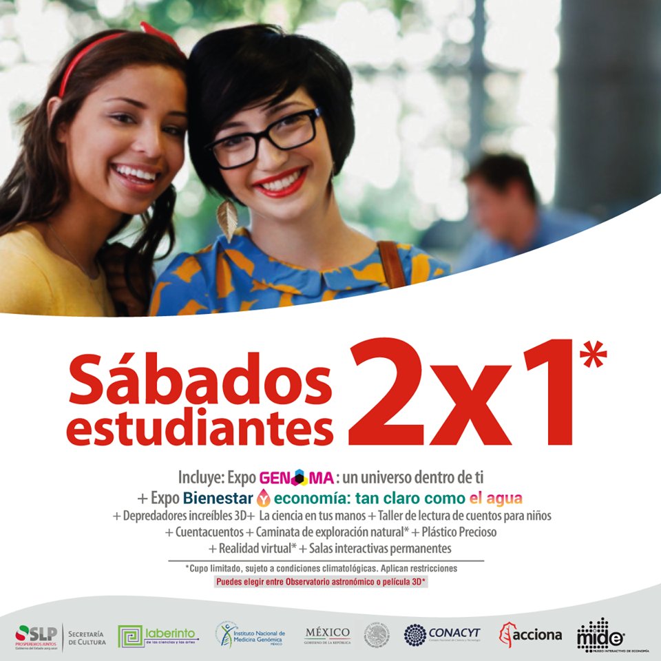 HelloMexmove's tweet photo. Saturday 2x1 for Students 🚀 in Museo Laberinto de las Ciencias y las artes
#mexpat #mexmove #students #slp #sanluispotosi https://t.co/98QVVLMJBj