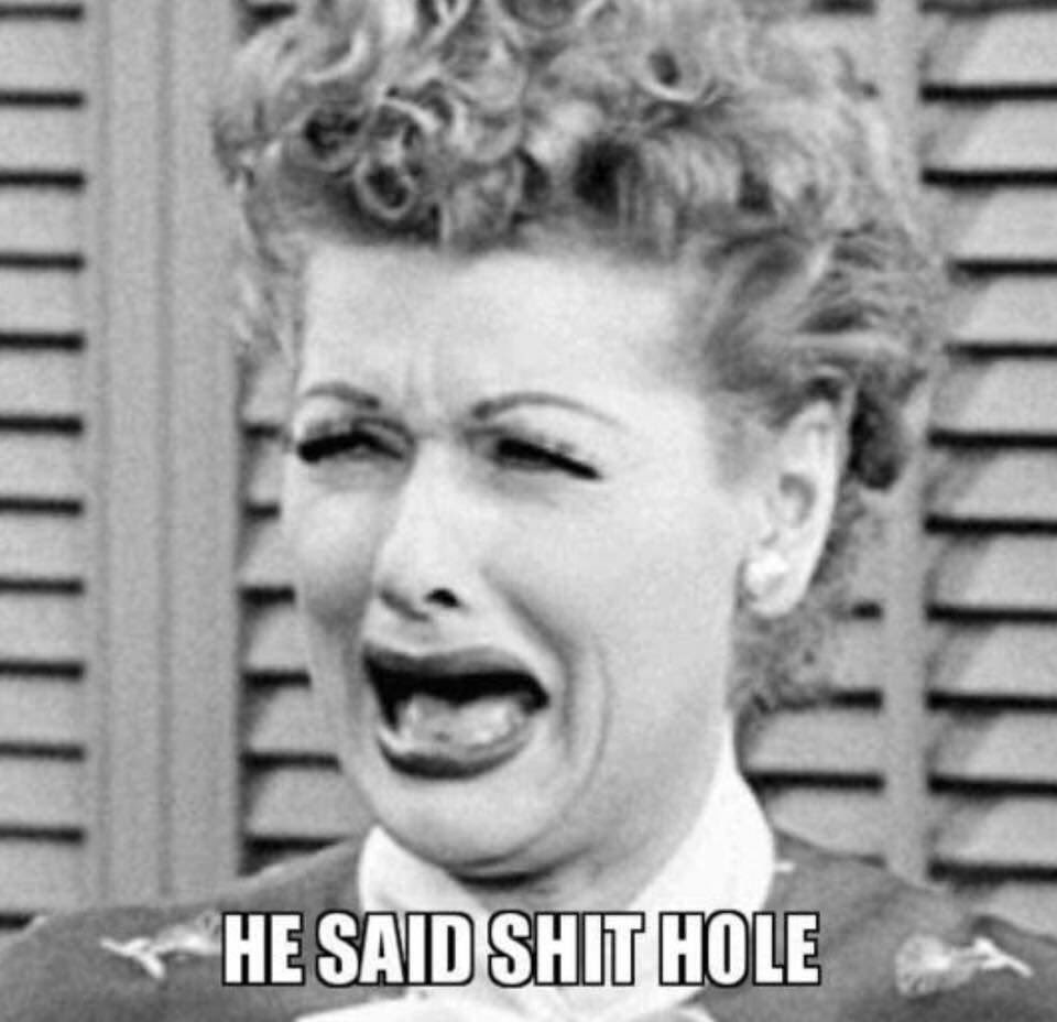TheGreatFeather's tweet photo. Boo Hoo - calling toilets shitholes? Hey, that is not proper PC language! Who remembers the last time the POTUS was politically correct in his language? #SlumNation  #Unsanitary #Uncivilized #HellHole https://t.co/HxeSUpBZuR