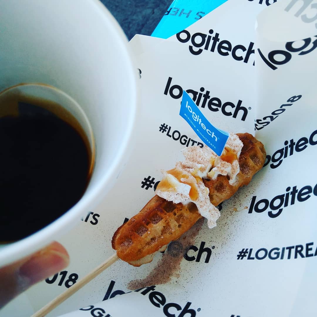 Logitech's tweet photo. We had a delicious time at #CES2018. 😋 Thanks to you all for following and playing along! #LogiTreats https://t.co/4kBp16CkPO