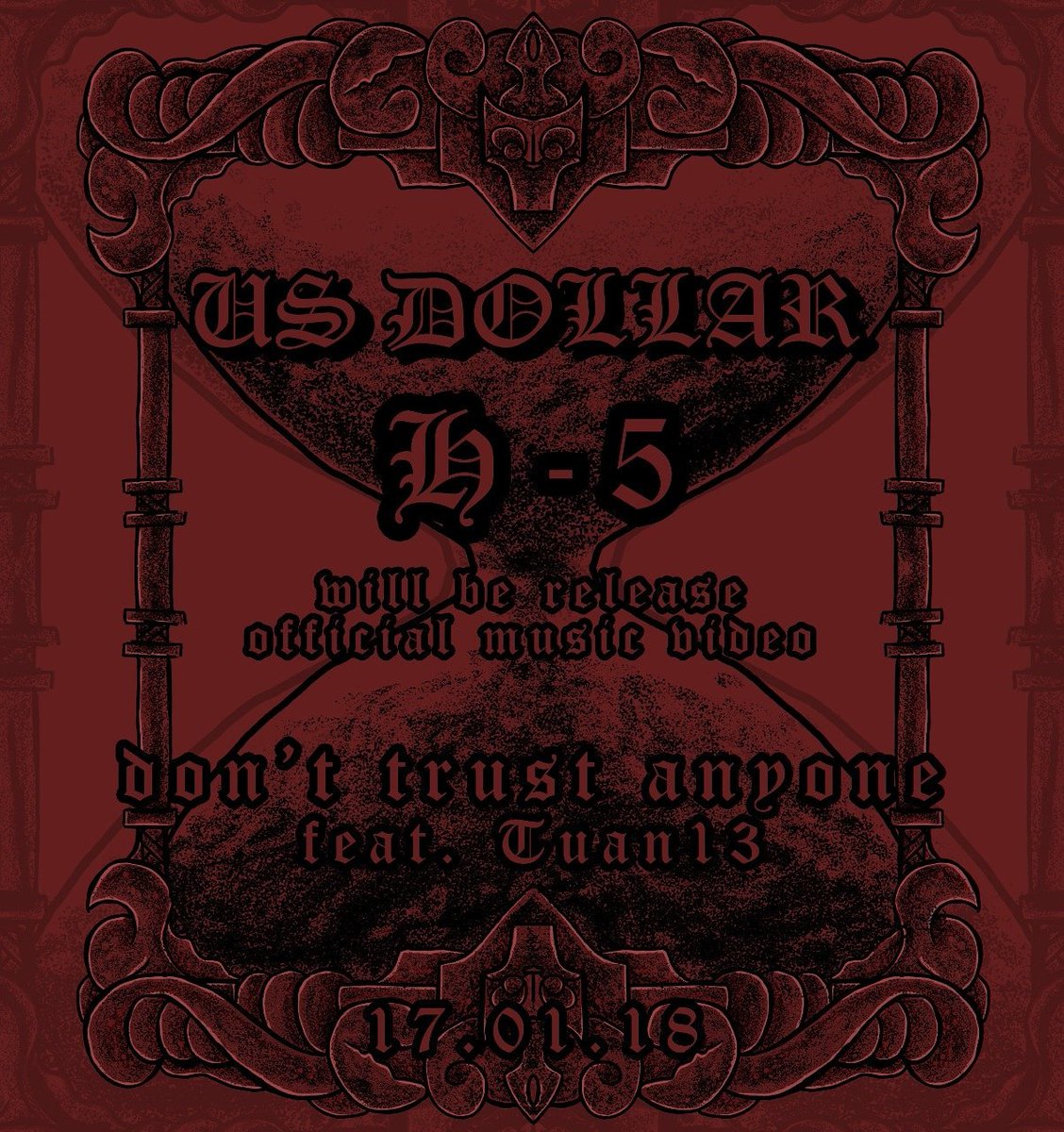 US DOLLAR HC (@usd_sbhc) on Twitter photo Good info!
H-5 Will Be Release Official Music Video " Don't Trust Anyone ft <a href="/tuantigabelas/">tuantigabelas</a> " 17.01.18 !! Stay Tune !!! π€π€π€.
.
Illustration by @n.bagas.
.
#usdollar #surabaya #sbhc #musicvideo #newsong #newsingle #donttrustanyone Good info!
H-5 Will Be Release Official Music Video " Don't Trust Anyone ft <a href="/tuantigabelas/">tuantigabelas</a> " 17.01.18 !! Stay Tune !!! π€π€π€.
.
Illustration by @n.bagas.
.
#usdollar #surabaya #sbhc #musicvideo #newsong #newsingle #donttrustanyone