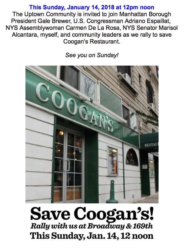 RepEspaillat's tweet photo. @CoogansNYC @galeabrewer @Vegalteno .@CoogansNYC is here to stay!
Proud to be a small part of the handshake agreement between Columbia-Presbyterian & @CoogansNYC alongside many other Coogan’s fans, @galeabrewer @Vegalteno! Stay tuned. See you Sunday at Noon! #SaveCoogans #Handshake https://t.co/8sE4XrUcKm