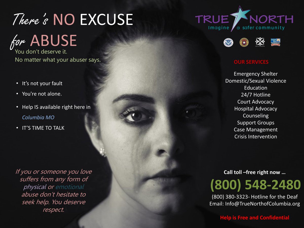 TrueNorthCoMO's tweet photo. #TrueNorthofColumbia #Survivor #NoMore #Help #WeCanHelp #YouAreNotAlone https://t.co/4kQKRyKJHe