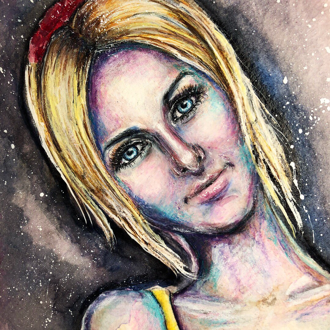 WeadockMichelle's tweet image. 💔
She’s a baker with smile. 
#playonwords #tearinmyheart #latenightbaker #watercolor #coloredpencil 
@jennaajoseph