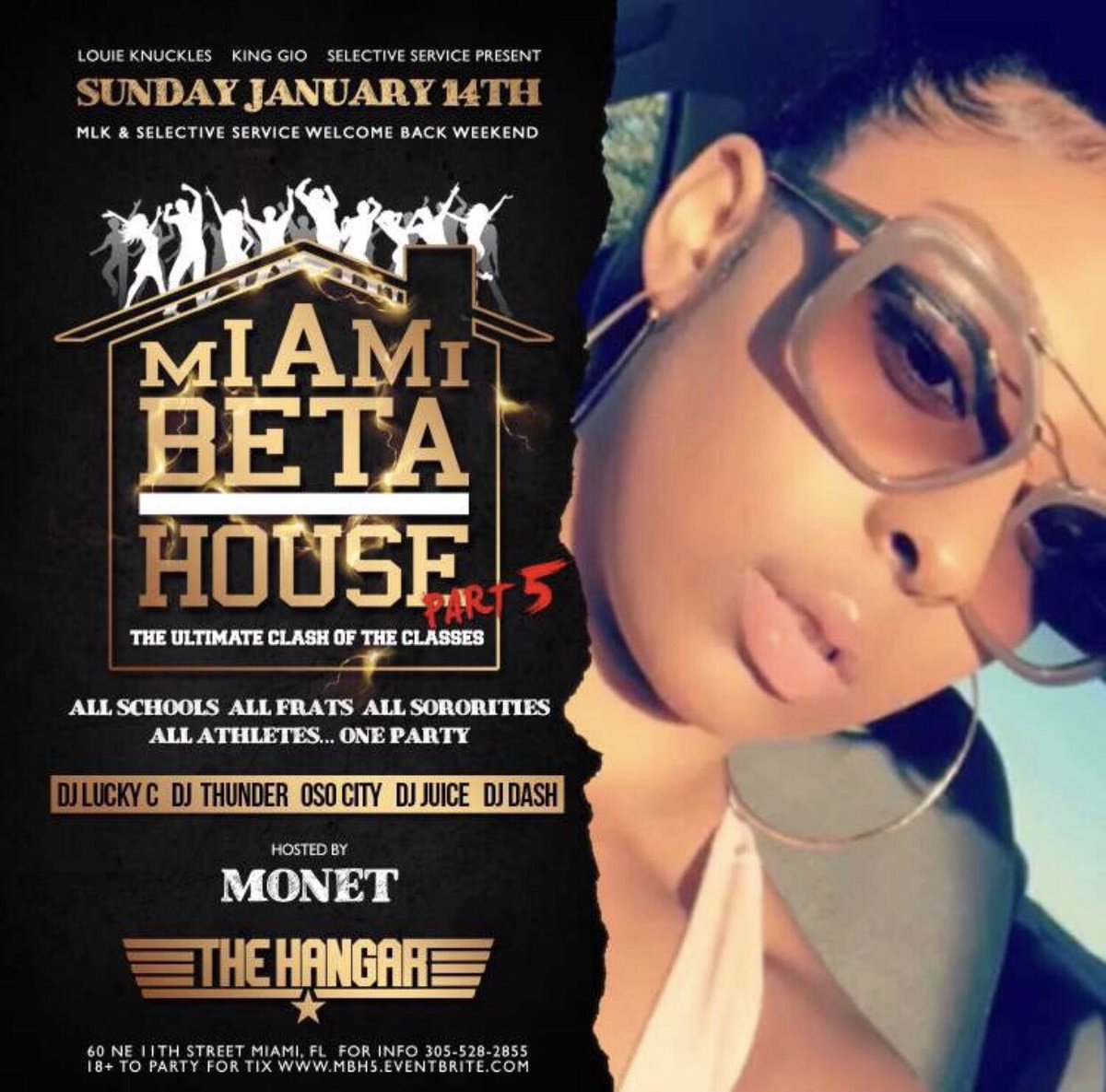 momogotthemoola's tweet photo. Sunday January 14th 11pm-4am
MLK #TheSelectiveService Wknd
#MiamiBetaHouse IS BACK!!!
The Biggest Back To School Party Returns!!
#Divine9 FREE til 12am
@TheHangar305 Everyone 18+
60 NE 11th Street Miami, FL
Get Your $5 & $10 Tix RN
https://t.co/NMsb6G8Cq8 https://t.co/NGMnUyWycC