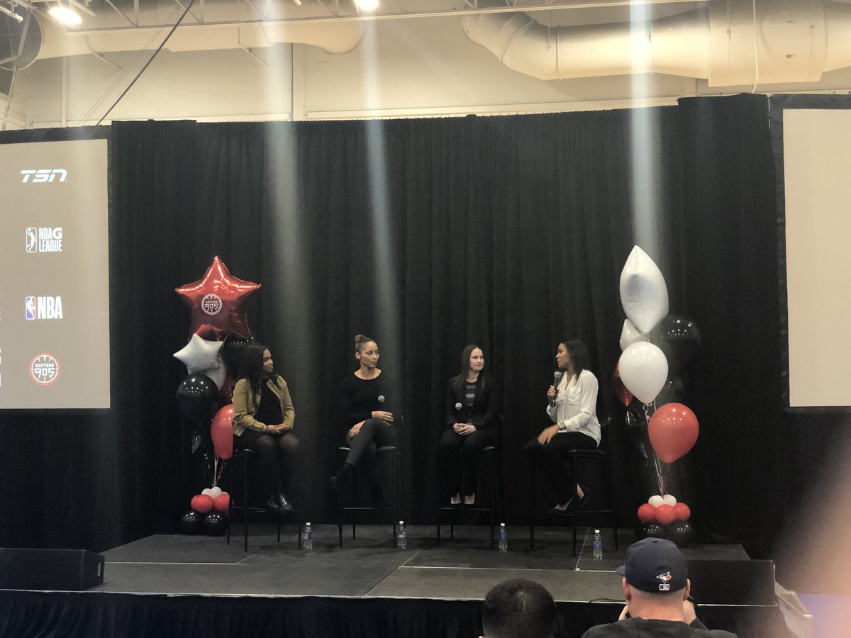 spursinthe6's tweet photo. The first panel of #ShowcasingSuccess is on the stage at the #GLeagueShowcase https://t.co/hr50xFz0jN