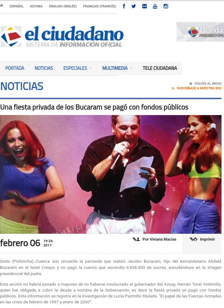 ODigitalEc's tweet photo. Los Bucaram le piden #7VecesSi al Ecuador en su apoyo a #ConsultaPopular de Moreno. Esto es lo que más recuerda el país de esta polémica familia... https://t.co/J2lXowrvIy