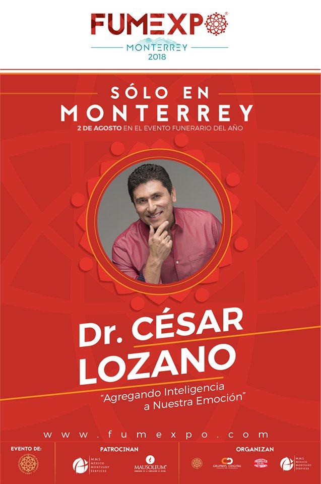 ANDF_AC's tweet photo. NO PIERDAS ESTA OPORTUNIDAD!! En #FUMEXPO: Capacitación de ALTO IMPACTO enfocado al SECTOR #FUNERARIO: DR. CESAR LOZANO
#ORGULLOSAMENTEFUNERARIOS https://t.co/lm1TtqD6Pr