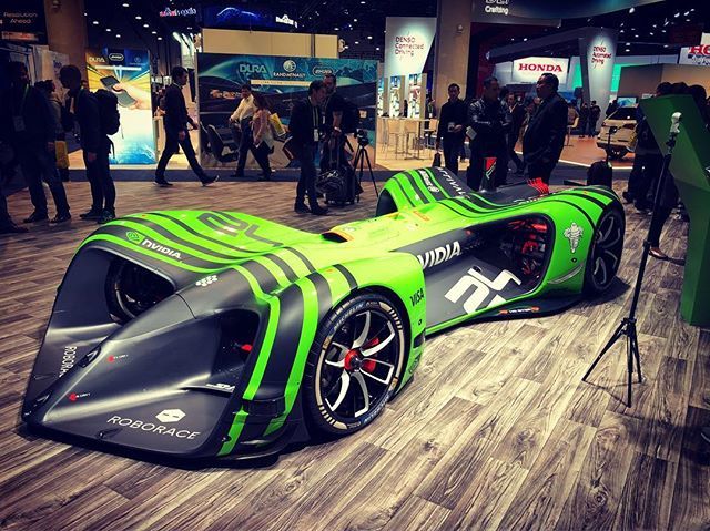 d_gammon's tweet photo. Self driving race car PX-2. #nvidia #ces2018 #ces https://t.co/Cczjz9lOPE https://t.co/vDF936GDZC