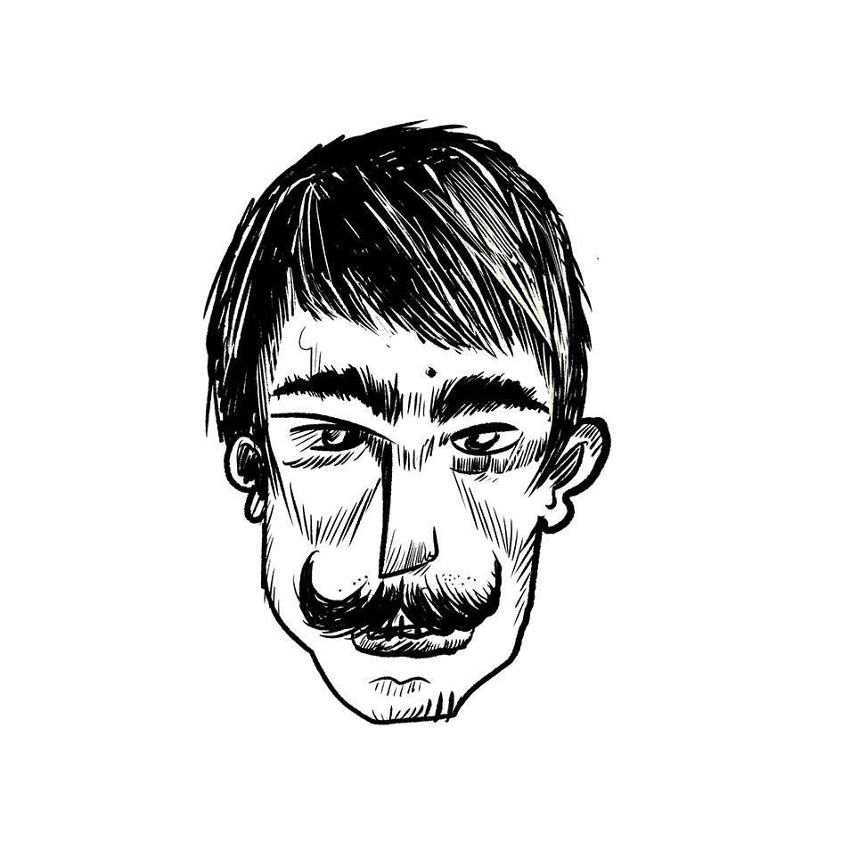 TheDayStrip's tweet photo. Sketching a character head. 4 of ... #animation #digitalink #sketch #draw #characterhead #character #cartoon #comic #moustache https://t.co/yy6Nl6onbH