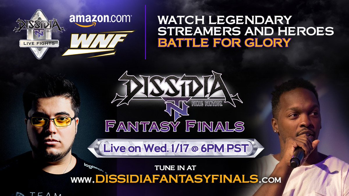 FinalFantasy's tweet photo. Tune-in to Dissidia Fantasy Finals on 1/17! #DissidiaFFNT and @amazongames gear up for a special #DissidiaLiveFights brought to you LIVE with @levelupseries and @EsportsArena! Fill in the bracket by 1/14 for a chance to win sweet prizes! https://t.co/qzouNsXWvw