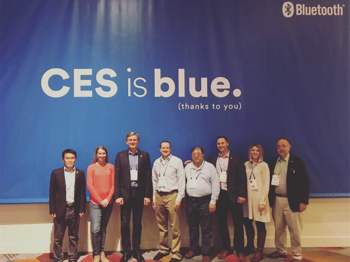 BluetoothSIG's tweet photo. #CES2018 is a wrap! Thank you to all of our member companies for building with Bluetooth.
It's been a great week at @CES, exploring the latest innovative technologies and products.
We look forward to what's in store for 2018 and beyond. #CESisBlue https://t.co/QTU4IWJENu