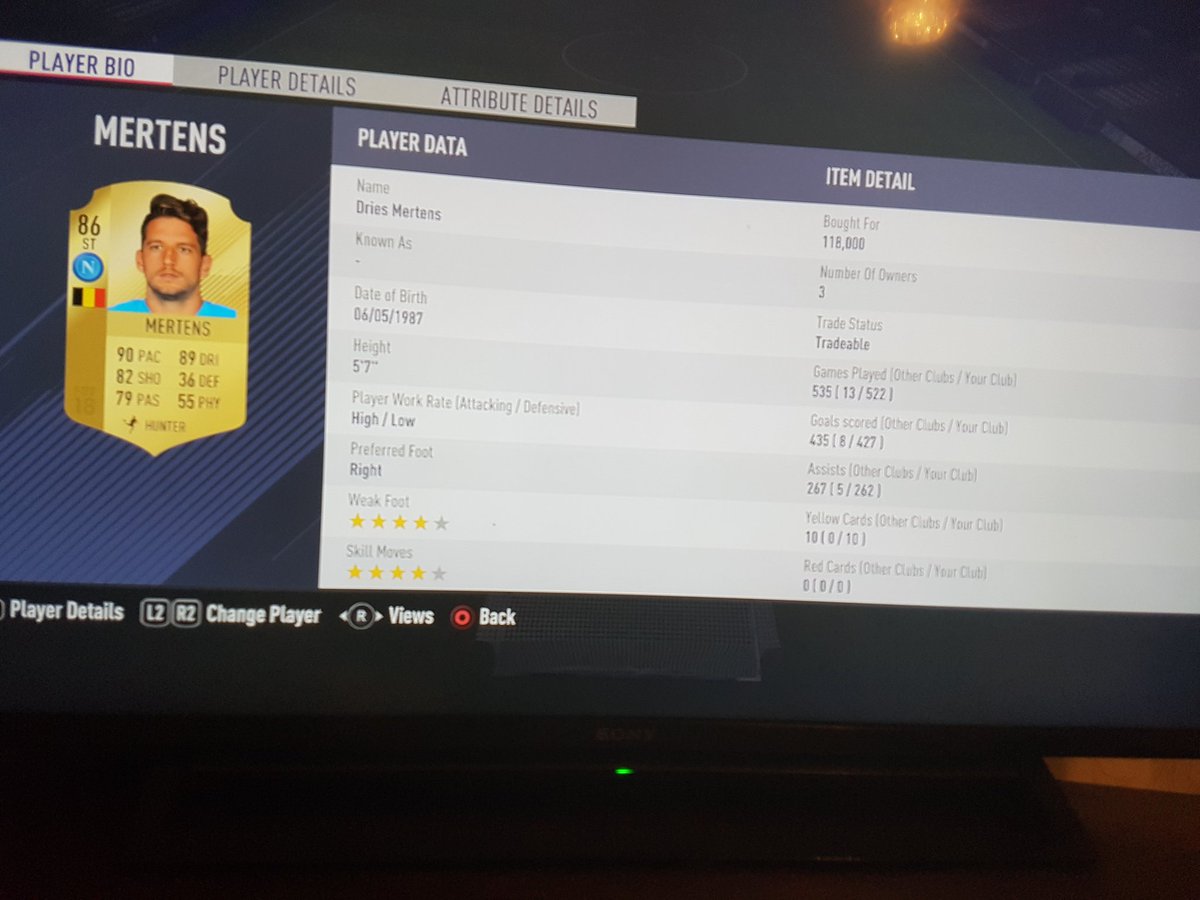 wheatmann5477's tweet photo. @MattHDGamer i know you'll appreciate the record on my Mertens, most underrated player on the game? https://t.co/iaCCN17mHh