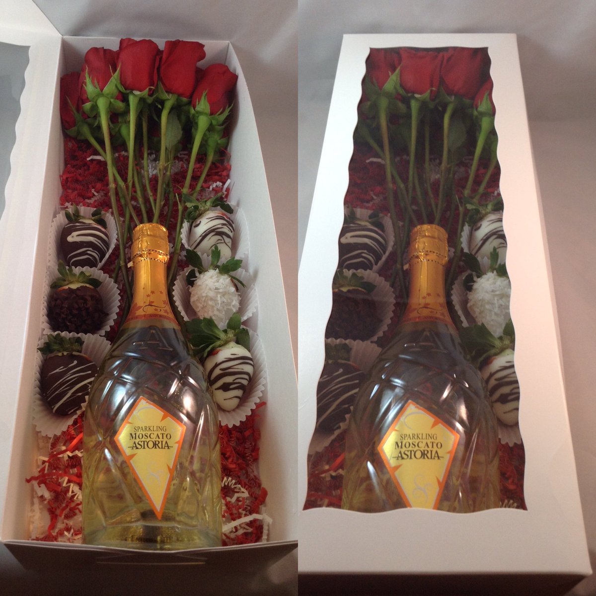 Valentine Gift Boxes are a great gift for your sweetheart. This delightful combination will definitely set the mood right. It's never to early to call Cake Café and place your order (813) 382-1351