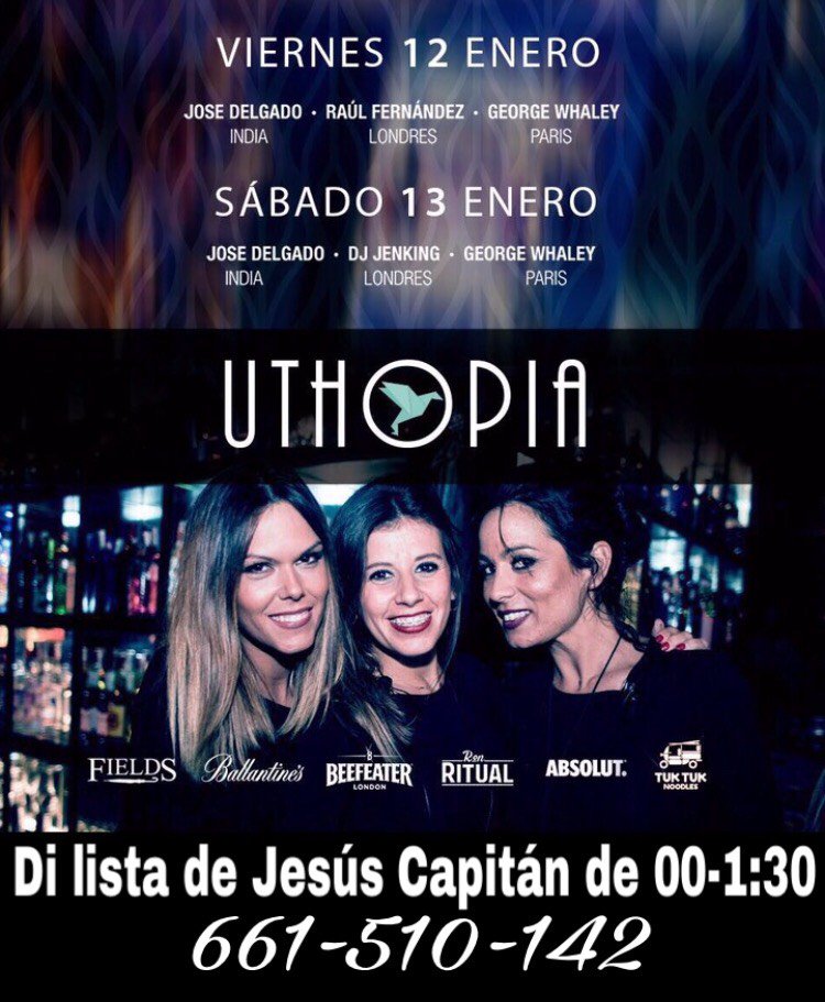 Jesus_Uthopia's tweet photo. Hoy #Viernes #Llenaso en #Uthopia
,
Di lista de JESÚS CAPITÁN de 00-1:30
..
Últimos reservados
.
Información
661-510-142
-
RT********- https://t.co/fKlo8xsIzA