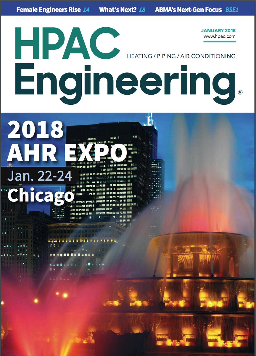 HPACEng's tweet photo. HAPPY NEW ISSUE! @HPACEng's January 2018 digital edition is here! Read the latest from @AMCAIntl, preview @ahrexpo, @goldieblox, 'What's New'; the new Copper Tube Handbook @thinkcopper; Cybersecurity Pt2; plus our #BoilerSystemsEngineering special report! https://t.co/epBNmXuPtM https://t.co/bDQZQPVAlW