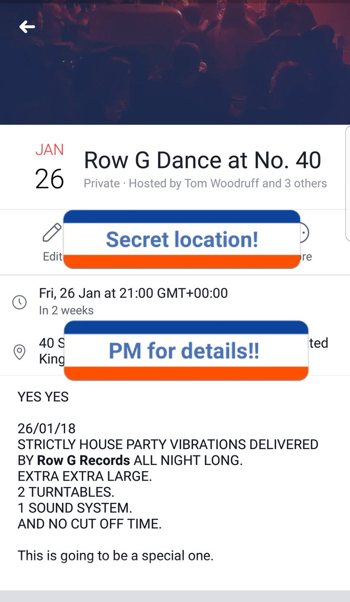 rowgrecords's tweet photo. LDN HEADS 
26/01/18
SECRET LOCATION
NO CUT OF TIME

PM FOR DETAILS!! https://t.co/t9SvlilzO2