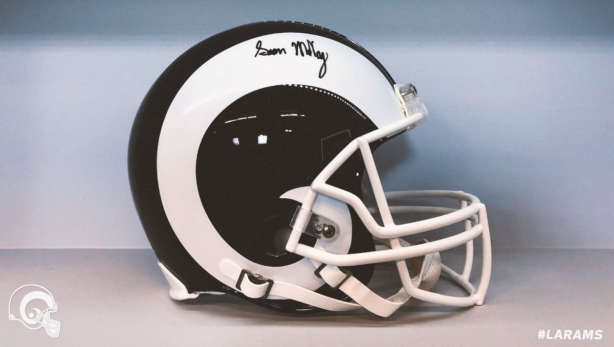 🚨 BONUS GIVEAWAY! 🚨

To say #ThankYouRamsFans on the one-year anniversary of Coach McVay's hire, we're giving away a helmet autographed by Coach!

Follow + RT to enter for a chance to win! 

Rules » gora.ms/CsCqU9