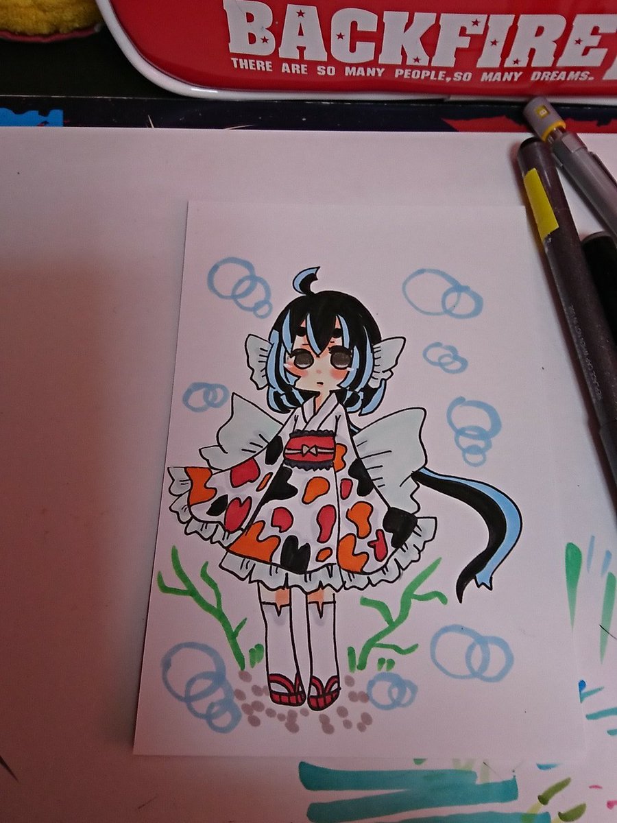 須賀黒音 ブルアカ コハル推し 原神 鍾離先生推し イラスト描いたのでアップします 鯉の擬人化です フリマアプリでも出品してます オリジナルイラスト 絵描きさんと繋がりたい 擬人化
