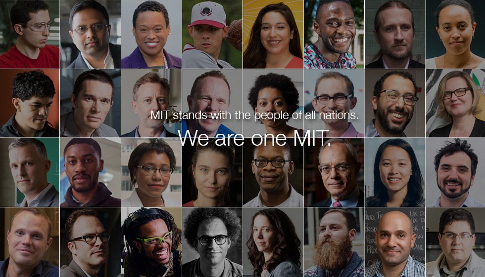 MIT's tweet photo. MIT stands with the people of all nations. https://t.co/n7WnlU5dpz https://t.co/vyje3d48w9