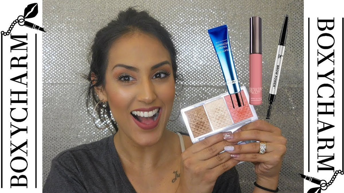 Yaricg's tweet photo. My @boxycharm reveal & try-on is live on my channel! https://t.co/IZvl6NqOXH
#BoxyMail #unboxings #January2018 #januaryboxycharm #firstimpressions #videos #selfie #vlogger #glam #creators #Favorites #purcosmetics #boxyrock #boxyready #boxycharmspoilers #boxycharm https://t.co/grmDyjeayl