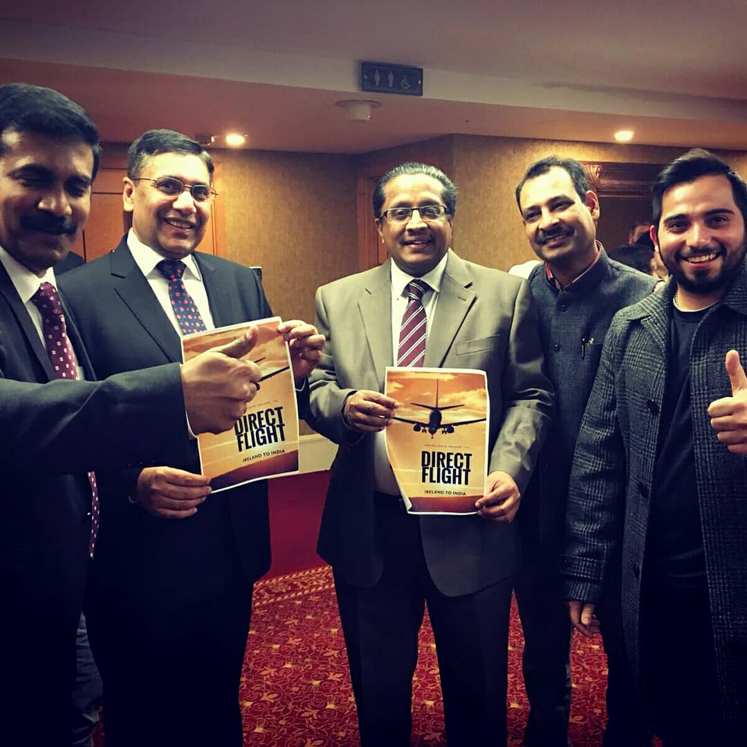 yuvaireland's tweet photo. Delighted to launch the #direct_flight to India campaign at the Pravasi Bharatiya Divas organised by the Indian Embassy, in the presence of Madam Ambassador, Vijay Thakur Singh. 

@DublinAirport
@narendramodi
@campaignforleo
@IrlEmbIndia 
@IndiainIreland 
@AerLingus 
@airindiain https://t.co/fO77joBWJ2