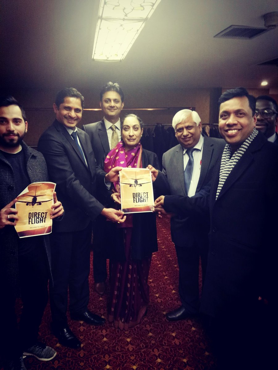 yuvaireland's tweet photo. Delighted to launch the #direct_flight to India campaign at the Pravasi Bharatiya Divas organised by the Indian Embassy, in the presence of Madam Ambassador, Vijay Thakur Singh. 

@DublinAirport
@narendramodi
@campaignforleo
@IrlEmbIndia 
@IndiainIreland 
@AerLingus 
@airindiain https://t.co/fO77joBWJ2