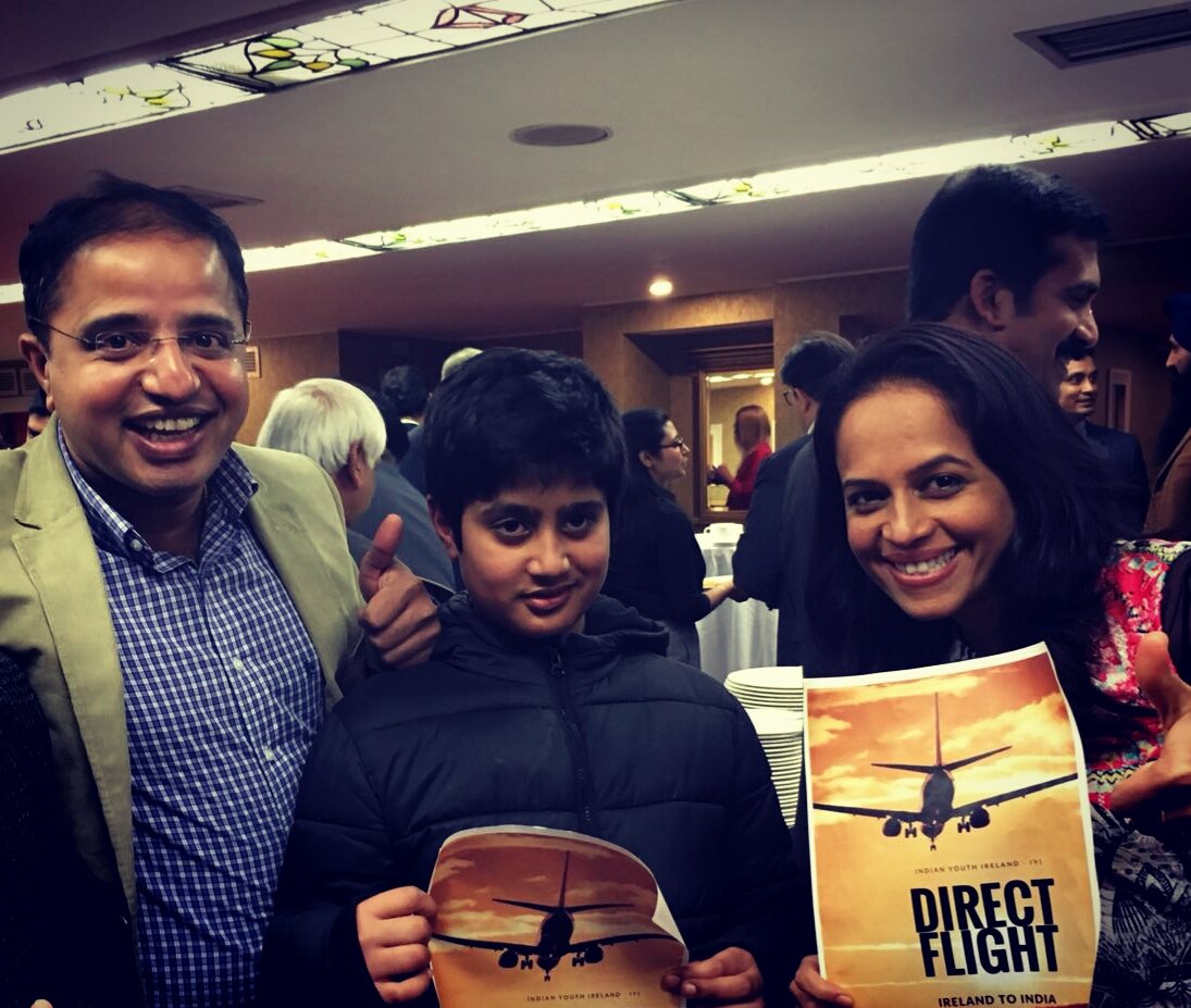 yuvaireland's tweet photo. Delighted to launch the #direct_flight to India campaign at the Pravasi Bharatiya Divas organised by the Indian Embassy, in the presence of Madam Ambassador, Vijay Thakur Singh. 

@DublinAirport
@narendramodi
@campaignforleo
@IrlEmbIndia 
@IndiainIreland 
@AerLingus 
@airindiain https://t.co/fO77joBWJ2
