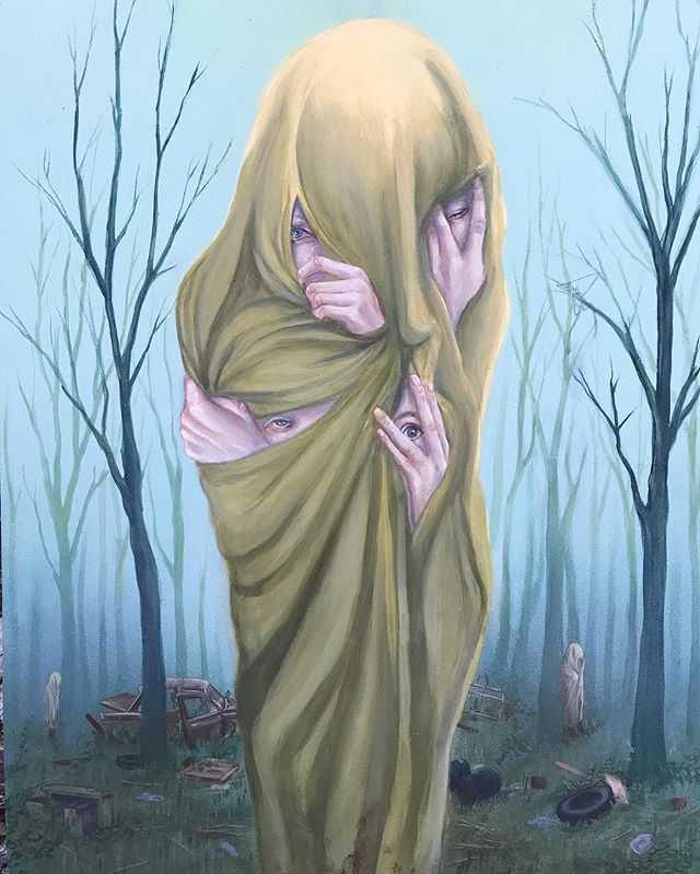 CohortC's tweet photo. New painting from @elsiethecowww ...does anyone else feel like this? #wecanrelate
•
#Repost @elsiethecowww
2018 coping mechanism
#bringyourownblanket #wedealingwithit
•
#art #painting #acrylic #surreal #artist #sandiego #cohortcollective #wearecohort https://t.co/di7WAiRN7e https://t.co/JXOXsd5JoW