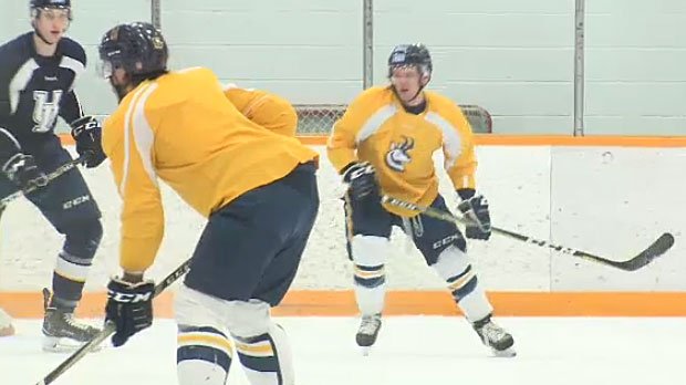 CTVLethbridge's tweet photo. Hockey players often describe their teammates as family, but for some @UofLPronghorns hockey players, their teammates really are their family. Dalton Finkbeiner explains. #yql #lethbridge @HornsHockey https://t.co/FZbKo7YRAq https://t.co/EzHP20HKwn