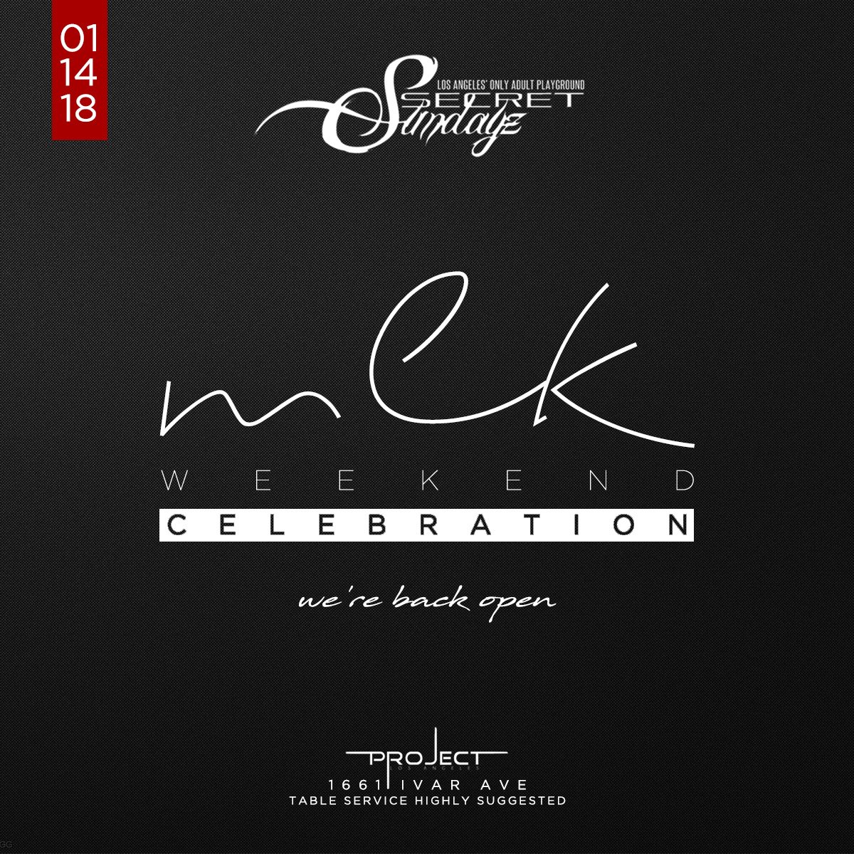 RealKendraLA's tweet photo. SUN 10pm #SecretSundayz HOLLYWOOD 1661 Ivar Ave MLK WEEKEND "NO School or Work On Monday" BOOK UR TABLE NOW txt323.989.2582 #SecretSundayzLA https://t.co/x2Km0WSoMk