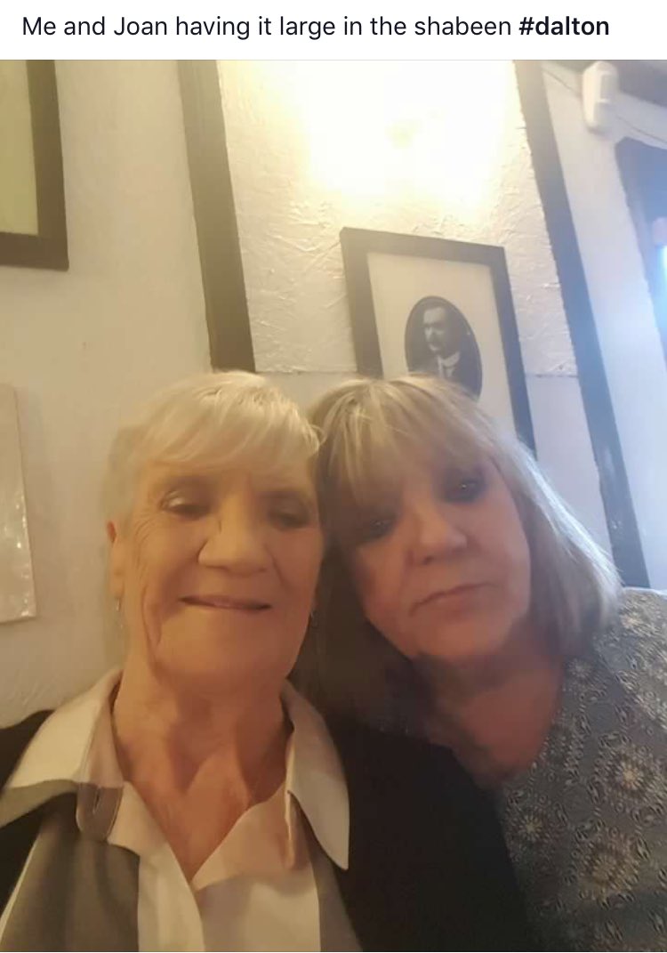 HaydonSutcliffe's tweet photo. Yoooo am fuckin dead, my Nan is out on the sesh 😭😭😭 #Dabeen #AvinItLarge https://t.co/u8X6FPDvV1