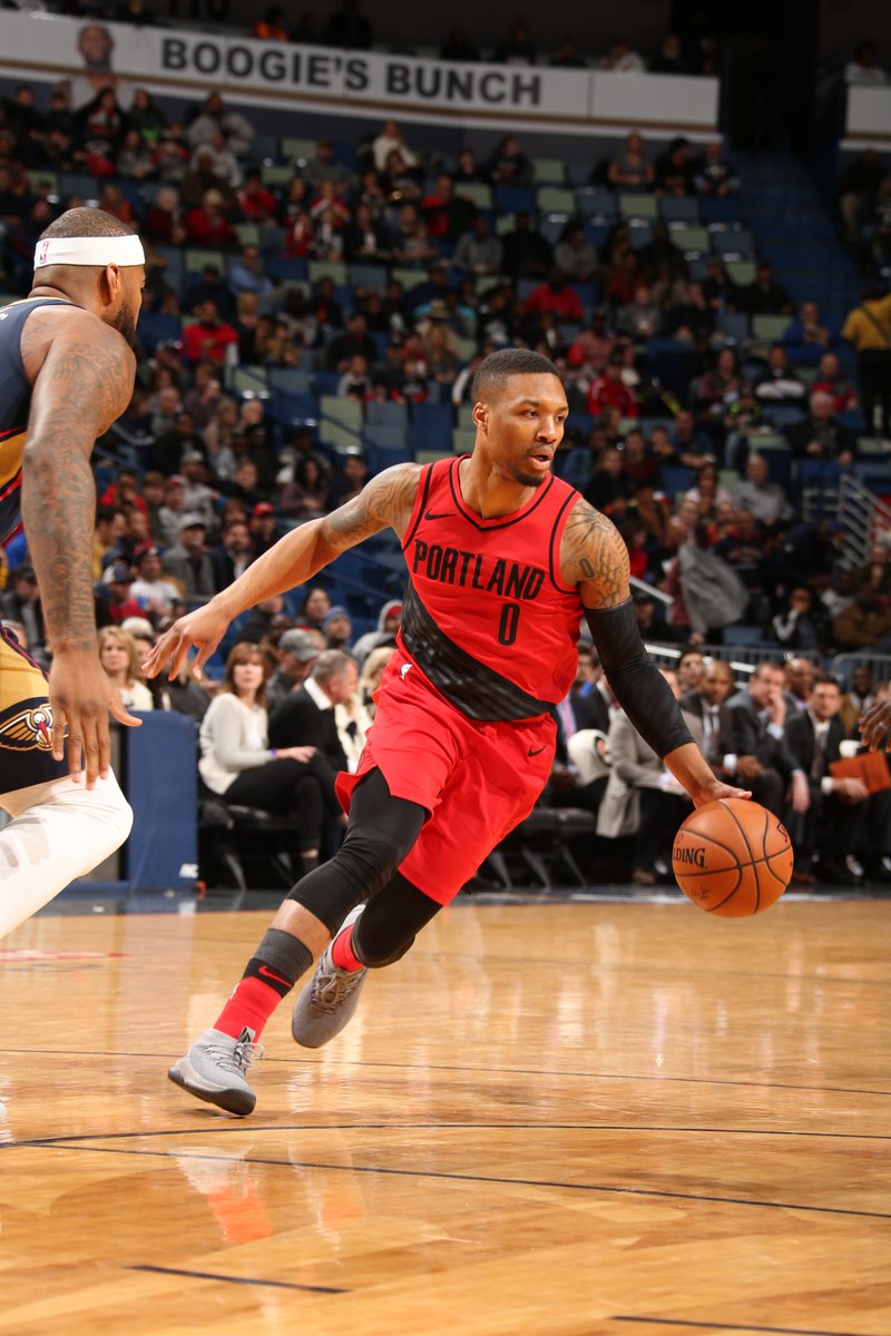 NBA's tweet photo. Damian Lillard and Jrue Holiday each have 15 PTS and the @trailblazers and @PelicansNBA are knotted at 61 going into the break!

Cousins: 13 PTS, 9 REB, 5 AST https://t.co/kzvuoa7djd