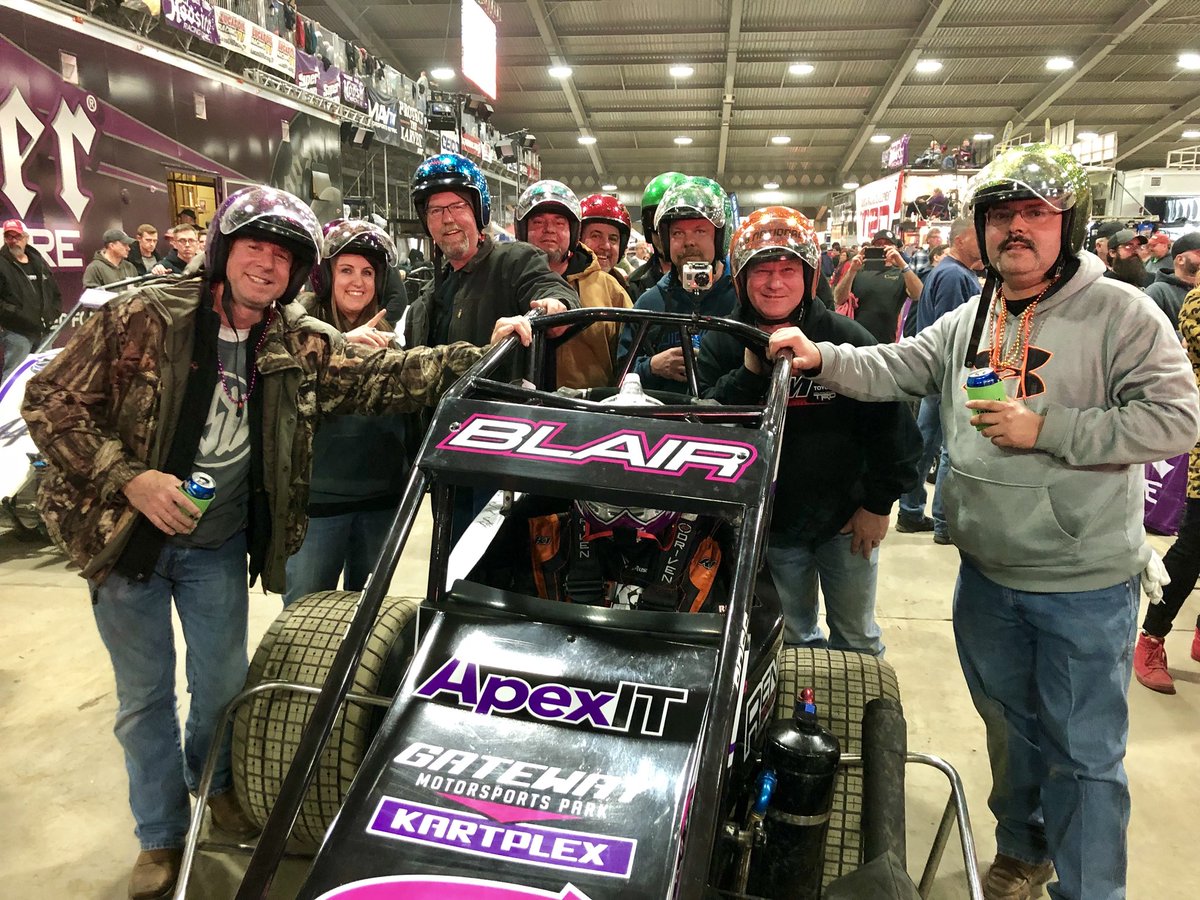 Love the troops that <a href="/AustinBlairRace/">Austin Blair</a> picked up as his pseudo crew at the <a href="/cbnationals/">Chili Bowl Nationals</a> #ChiliBowl