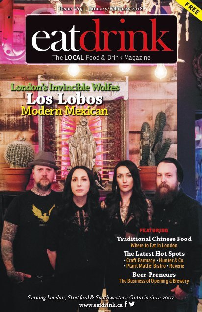 Be sure to pick up the latest issue of <a href="/eatdrinkmag/">Eatdrink Magazine</a>  this weekend &amp; my article about the Invincible Wolfes at Los Lobos. <a href="/RockAuTaco/">Los Lobos</a> . I also shine the spotlight on new London hotspots: @CraftFarmacy, @GatherAtHunter, <a href="/reverielondon/">Reverie Restaurant</a> &amp; @PlantMatterHub  Bon Appetit!