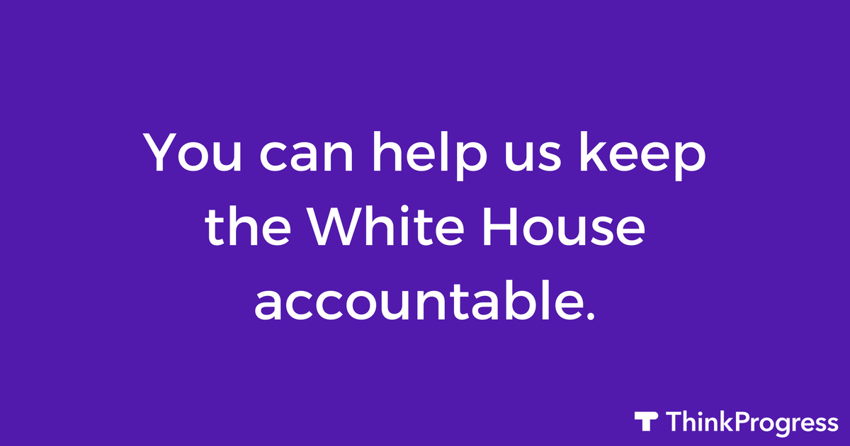 thinkprogress's tweet photo. Our original reporting on Trump’s conflicts of interest has been cited in multiple lawsuits filed against Trump. Will you help us keep him accountable by donating today?  https://t.co/wA9tLogN8c https://t.co/g8xVsyp6P5