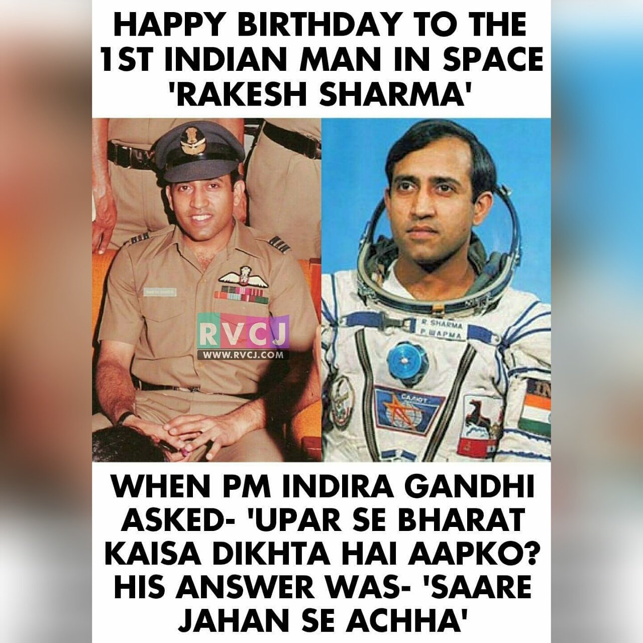 Happy Birthday Rakesh Sharma! 