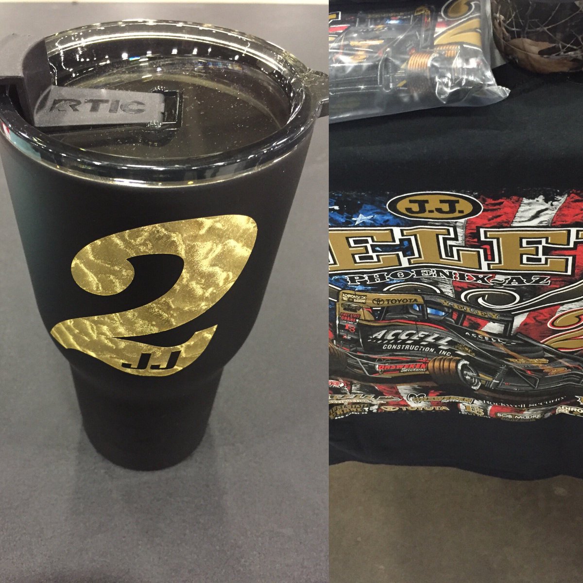Let’s do a special <a href="/cbnationals/">Chili Bowl Nationals</a> combo giveaway!! Retweet and follow for a chance for a t-shirt and special edition <a href="/RTICCoolers/">RTIC Outdoors</a>  #2  JJ 30oz tumbler.